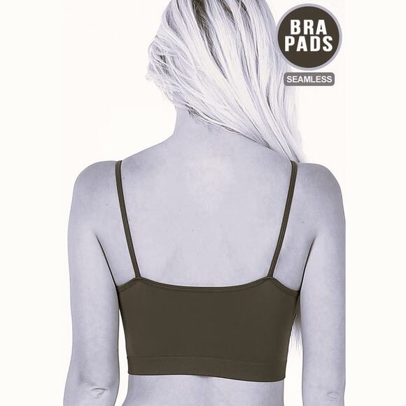 1X/2X Sapphire Triple Criss Cross Bralette + bra pads Zenana wireless seamless - Picture 3 of 14